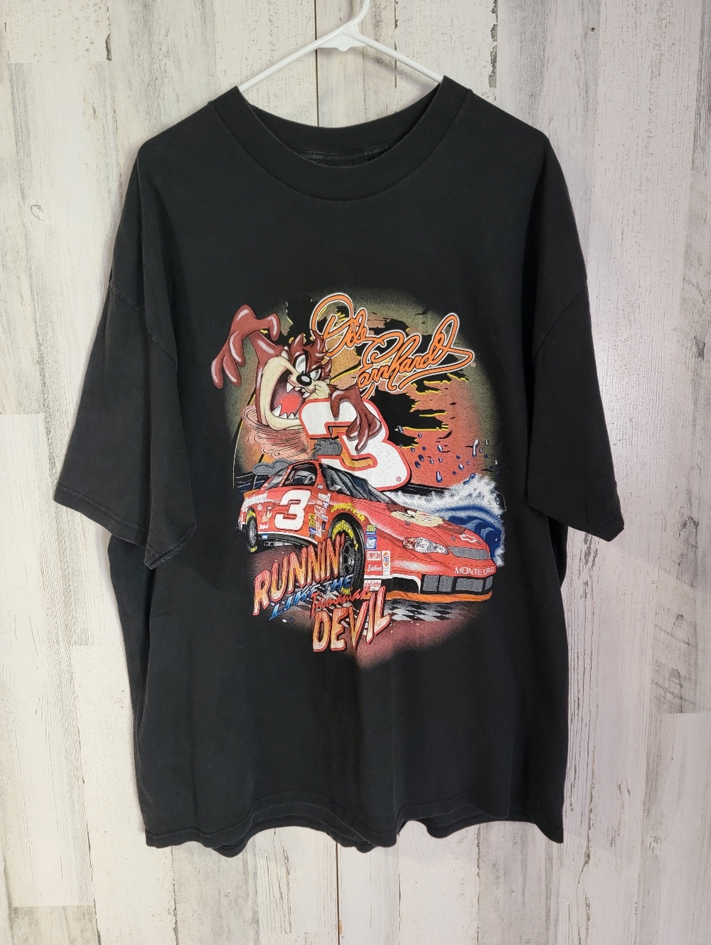 Chase Authentics Vintage Black Racing Taz Dale Earnhardt Tshirt